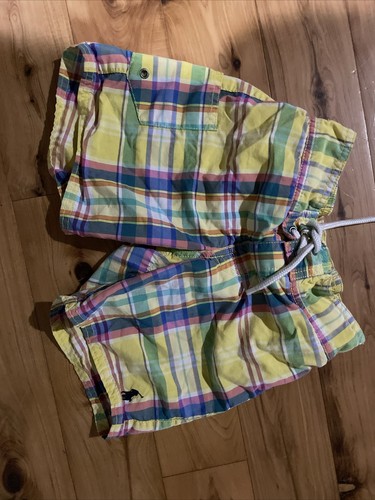 Polo Ralph Lauren Yellow Plaid Swim Trunks Board Shorts Toddler Boys Size 4 / 4T - Picture 2 of 5