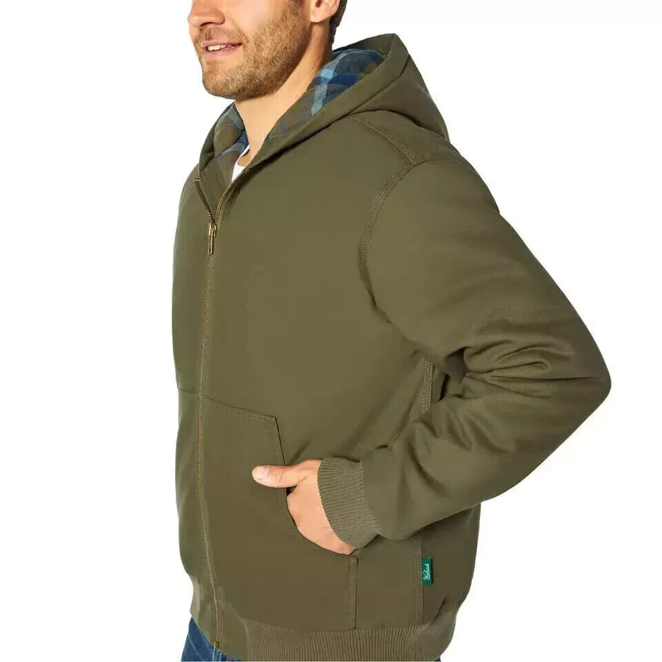 Woolrich Men's Canvas Hooded Jacket, Green, XL | eBay