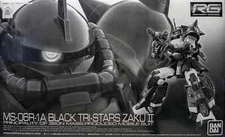 Premium Bandai RG 1/144 MS-06R-1A BLACK TRI-STARS ZAKU II Rare Limited Edition