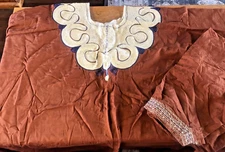 Traditional African Dashiki 3 Piece Outfit Top Pants Head Scarf Embroidered