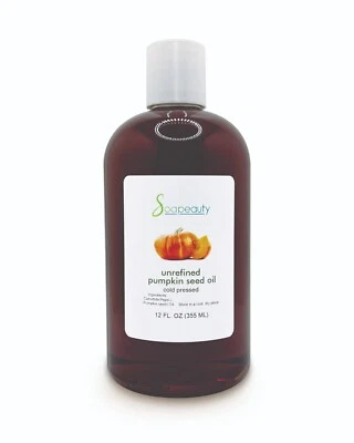 SOAPEAUTY Pumpkin Seed Oil Unrefined Cold Pressed Virgin Raw 100% Pure & Natural 12 fl oz