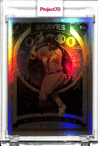 2021 TOPPS PROJECT 70 #698- RONALD ACUNA JR BY SHOE SURGEON-  RAINBOW FOIL 68/70