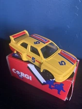 1985 Corgi BMW M3 Racing Car Collectable Corgi Car Boxed Silverstone BMW YELLOW