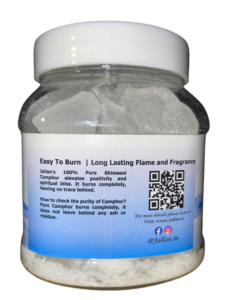 Jallan Bhimseni Camphor 100% Natural Bhimseni Camphor - for Pooja & Meditation - Image 3 of 4