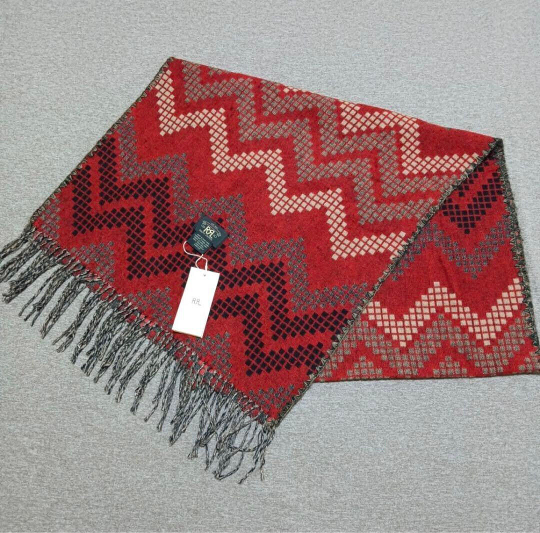 RRL RALPH LAUREN NDIAN AZTEC LAWSON STRIPE WOOL SCARF MEN RRL RALPH LAUREN NDIAN AZTEC LAWSON STRIPE WOOL SCARF MEN