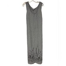 Vintage Michael Taylor Maxi Dress 90s Y2K Whimsygoth Long Black Floral Embroider