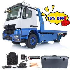 JDM 1:14 RC Hydraulic Flatbed Tow Truck 196 Wrecker Recovery Vehicle Car Battery