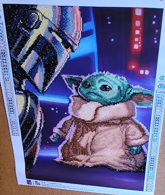 Star Wars The Mandalorian & Grogu FINISHED Diamond Art Club