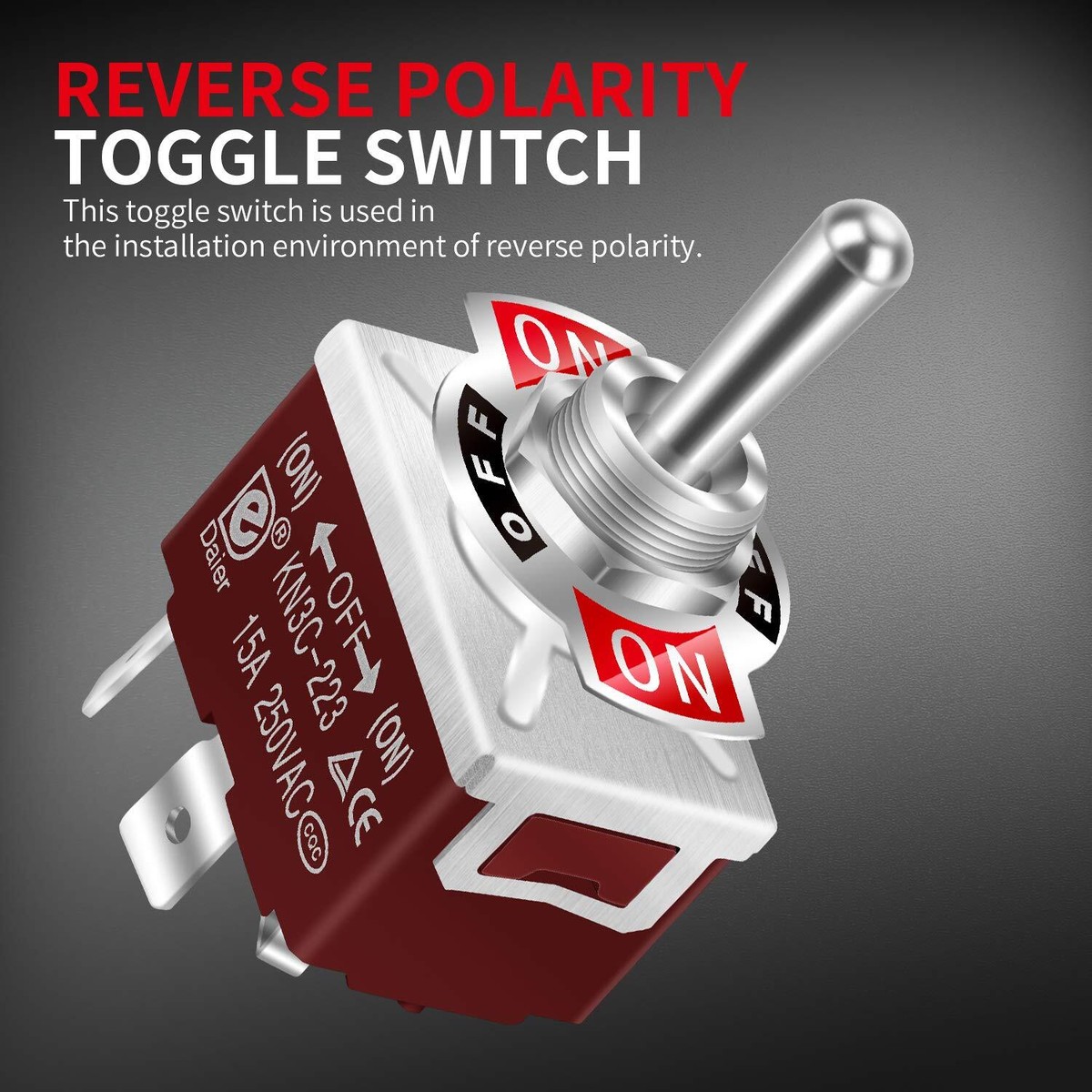 Momentary Toggle Switch Dpdt 3 Position 12V Waterproof