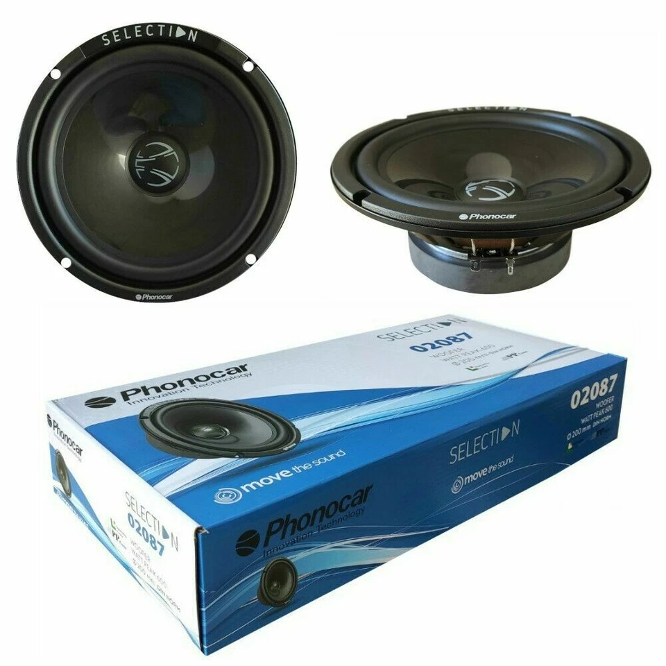 Kit  Casse Altoparlanti Woofer 20cm Phonocar Per VW TRANSPORTER FURGONCINO - Immagine 2 di 4