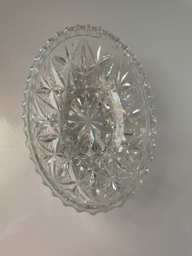 Vintage Retro Crystal Oval Bowl - Picture 2 of 4