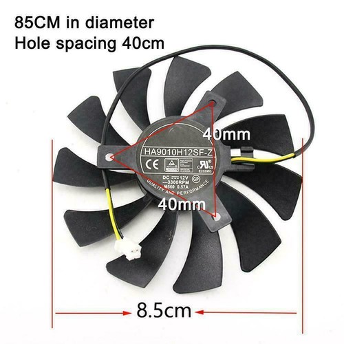 Fan For GTX 1050 Ti 2G 4G Replacement GPU Cooler HA9010H12F-Z 2 R0S-new. W7V0 - Afbeelding 5 van 12