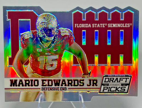 Mario Edwards Jr. 2015 Panini Prizm Collegiate Draft Picks #32 D Fence Die Cut - Picture 2 of 3