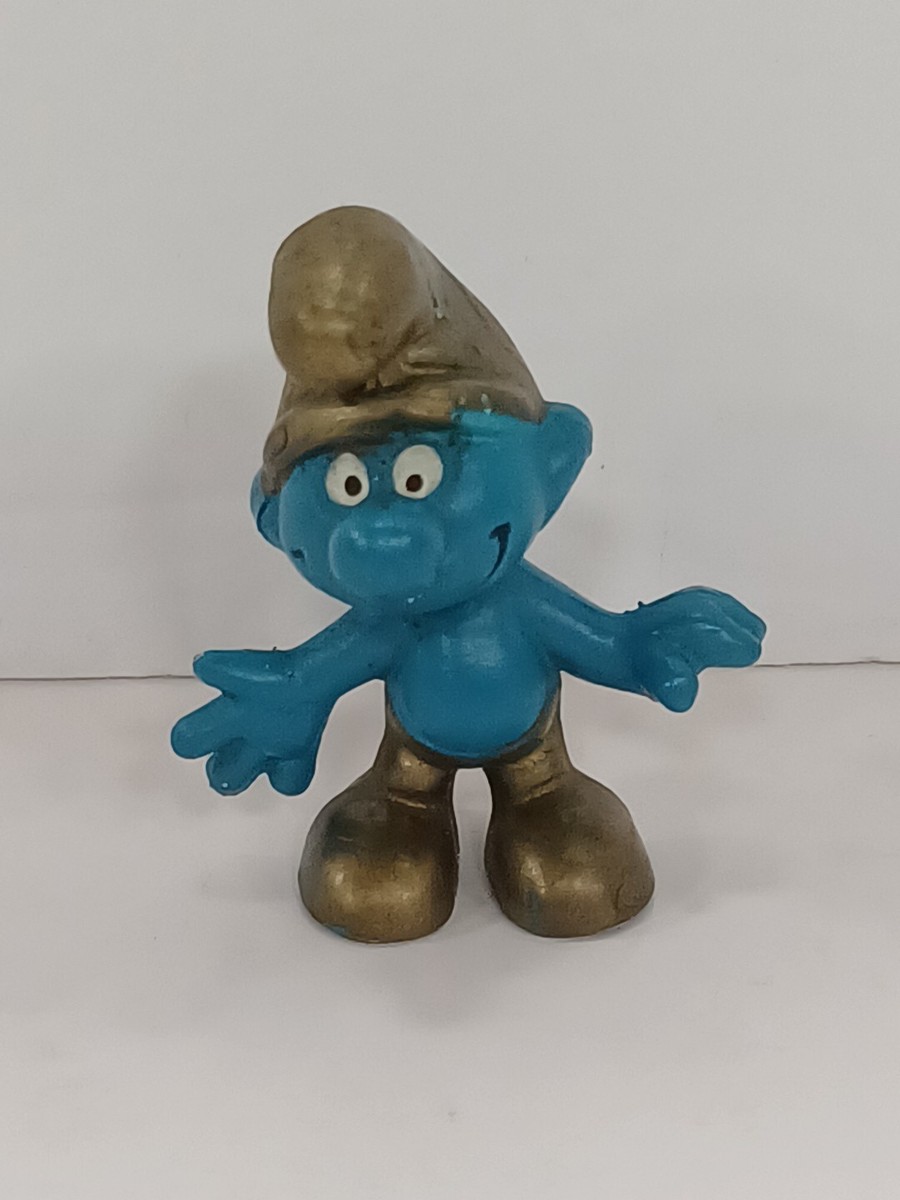 1965 Vintage Smurfs GOLD SMURF Figure RARE Vintage Original