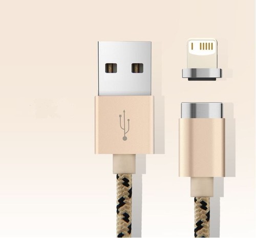 iPhone 12/11/X/8/7/6/5 Apple 3 Ft/1M Magnetic 8 Pin to USB Braided Charger Cable - Picture 15 of 18