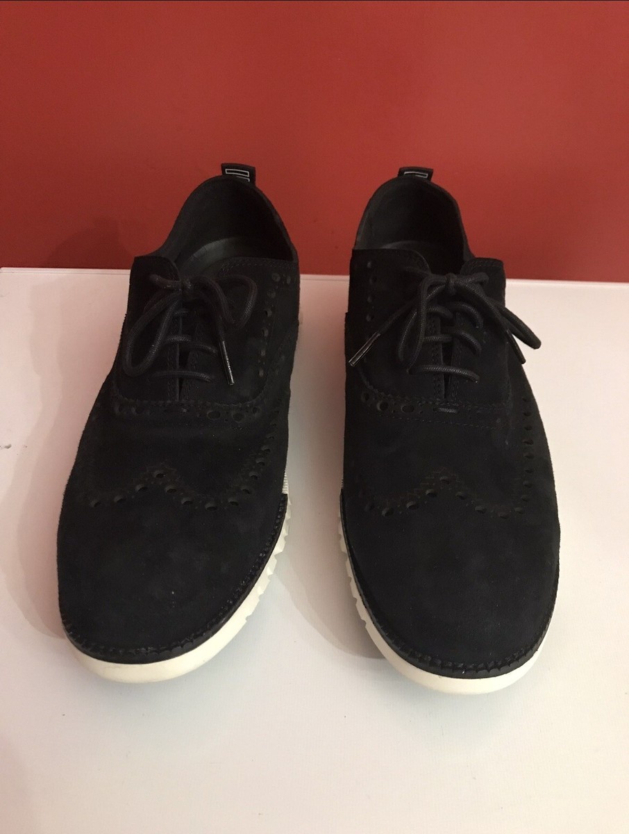 Cole Haan ZeroGrand Wingtip Oxford Mens Black Suede Shoes  display picture 3