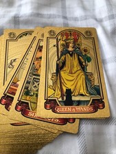 Tarot Cards 78 Luxury Gold foil Tarot Deck with Guide Book Tarot PVC Durable