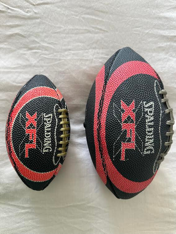 2 Original XFL Footballs (2 sizes)