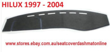 ALFOMBRILLA DE TABLERO NEGRA, TAPETE DE TABLERO, CUBIERTA DE TABLERO APTA PARA TOYOTA HILUX 1998 - 2004 RHD