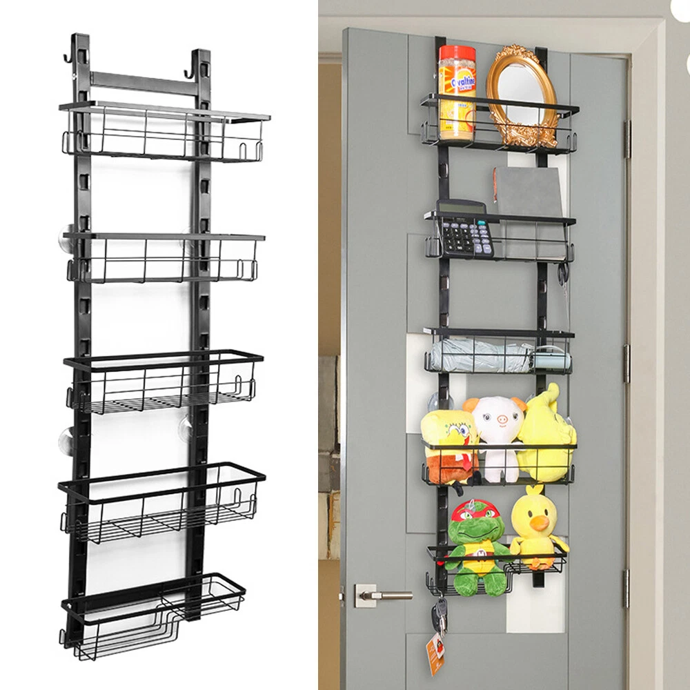 Adjustable 5-Tier Over the Door Pantry Organizer Spice Rack Narrow Hanging Shelf
Opens in a new wind