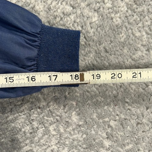 Vintage Cafe Racer Jacket Boys Large Blue Full Zip 80s Private Club Moto Bomber - Picture 11 of 12
