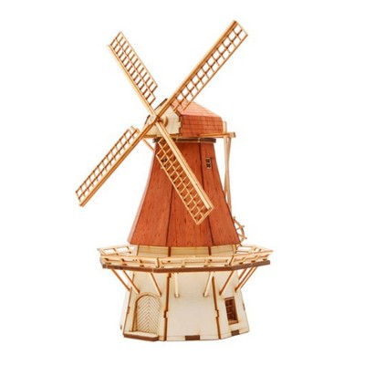 Youngmodeler DIY Wooden Model Kit Scale Dutch Windmill 2 Self-Assembly Craft Kit