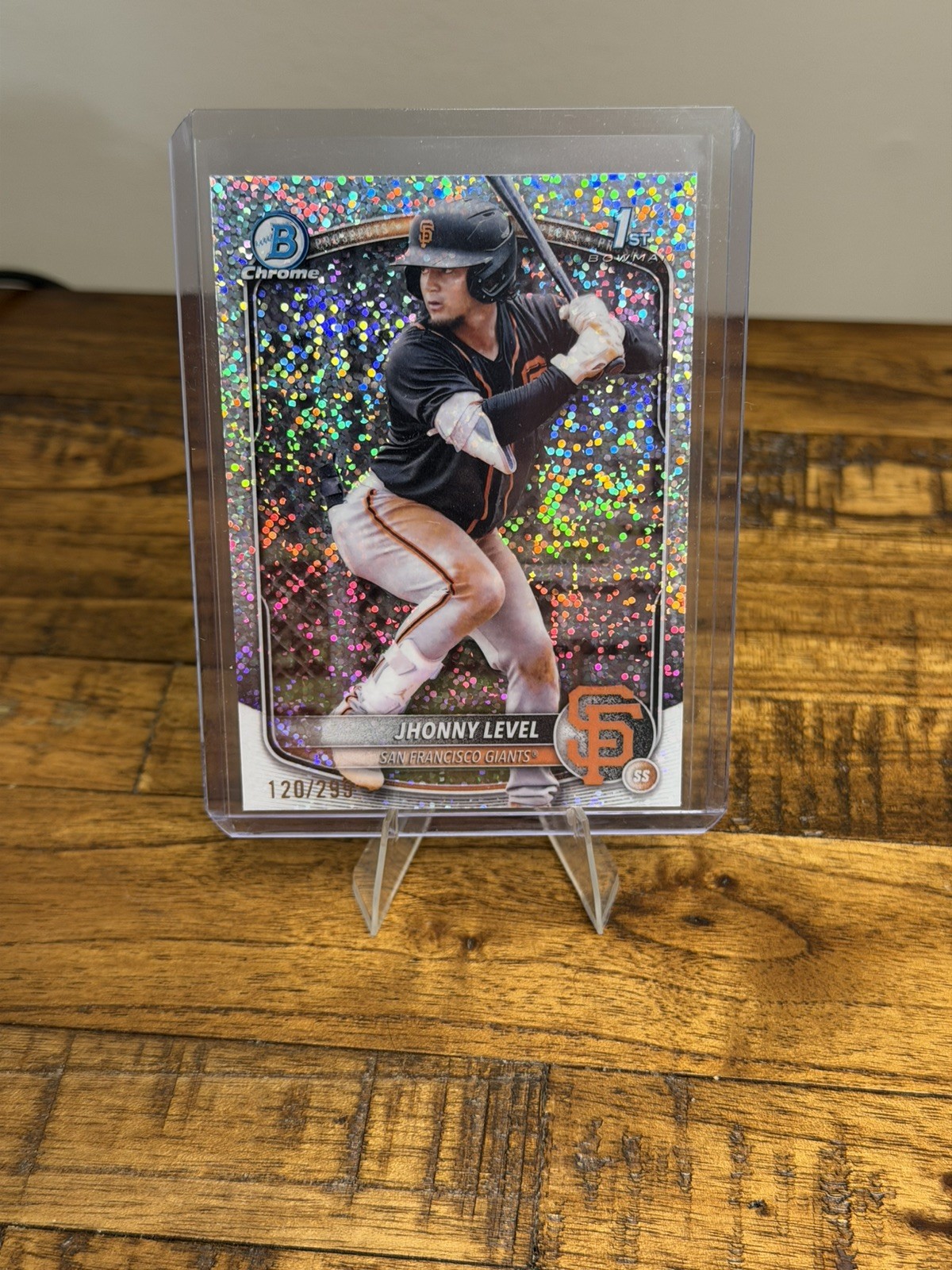 Jhonny Level 2025 1st Bowman Chrome #BCP-147 SPECKLE REFRACTOR 120/299 RC