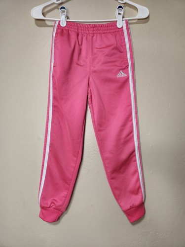 Adidas Girs Pink 3 Stripes 2 Pc Track Suit Jacket Pants Size 6X - Picture 2 of 12
