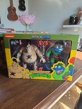 NECA TMNT Tattoo and Wyrm 2 Pack Action Figures Cartoon Series New Sealed Box