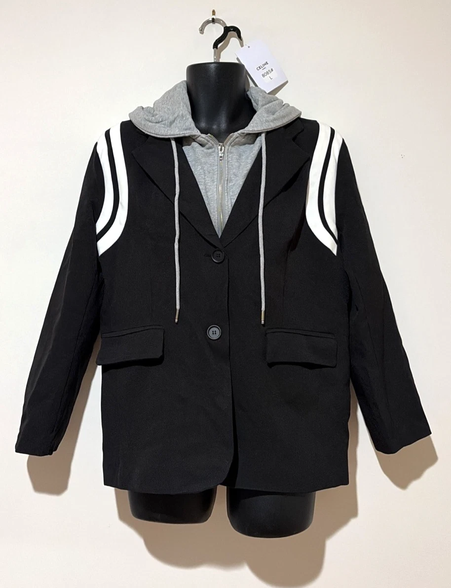 Celine — BNWT Ladies Size Large CELINE PARIS Blazer with Hood Style Code #8085 2Y0054E