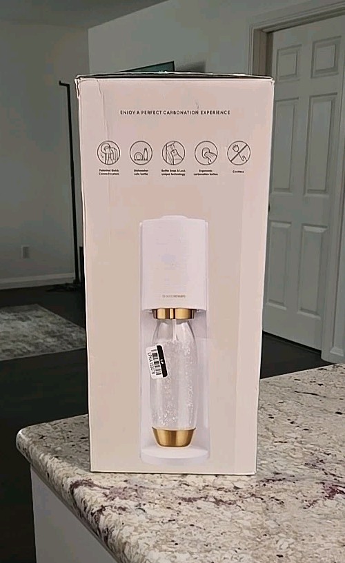 SodaStream Special Edition Terra Gold & White 1L Bottle Sparkling