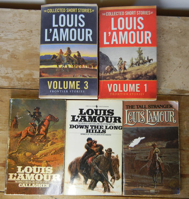 lot of 5 Louis L'amour Books Frontier Western Stories 