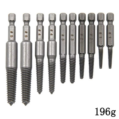 10-teiliges Schraubenausdreher-Set mit Sechskantschaft und gebrochenem Kopf für Bohrmaschine UK