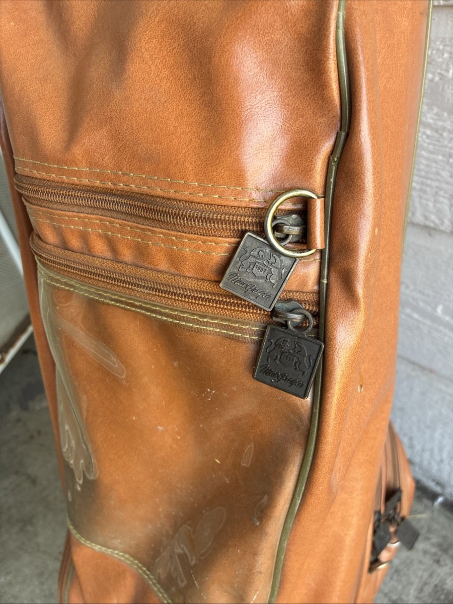 Vintage Macgregor Genuine Leather /Vinyl Brown Golf Bag | eBay