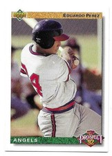 EDUARDO PEREZ 1992 UPPER DECK ROOKIE CARD NM-MT CONDITION. rookie card picture