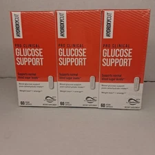 3 Hydroxycut Pro Clinical Glucose Support FRESH Exp 6/27 Blood Sugar Level 60ct 