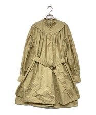 ULLA JOHNSON                    Frill dress beige 105177