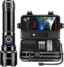 Rechargeable Flashlight High Lumens, Super Bright LED Powerful Tactical Torch - 