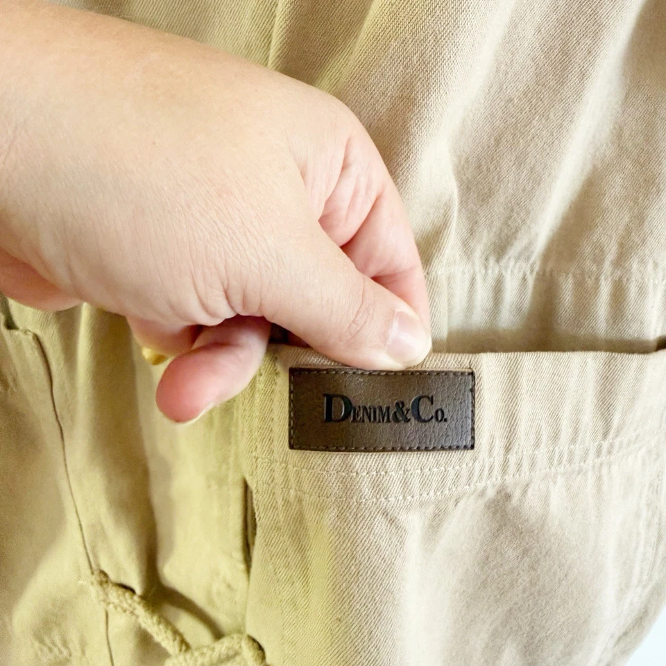 Abrigo de mujer Denim&Co de lona de algodón forrado de lana grande Southwestern Country Foto 2 de 4