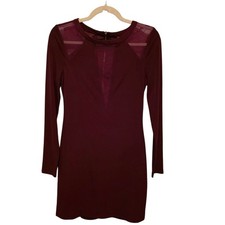 Express Women's Burgundy XS Long Sleeve Mini Dress. Used Excellent Condition.