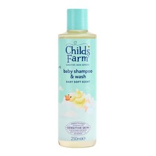 Childs Farm Baby Shampoo & Body Wash, Soft 250 ml (Pack of 1), Turquoise