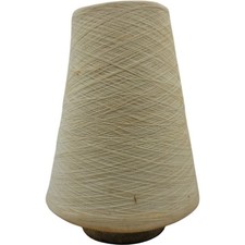 Vintage Piedmont Processing Cotton Combed Bleached White Yarn Cone 22/1