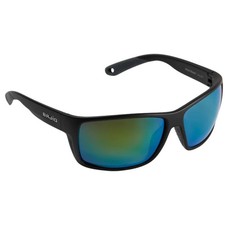 Bajio Bales Beach Sunglasses, Black Matte Frame, Green Polycarbonate Lens