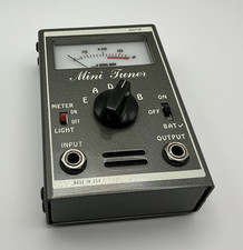 JMF Analog Mini Pedal Tuner for Guitar, Gray, Made in USA w/ Box & Instructions