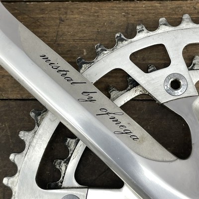 Vintage Ofmega Mistral Crankset 144 BCD Square Taper Road Bike 53
