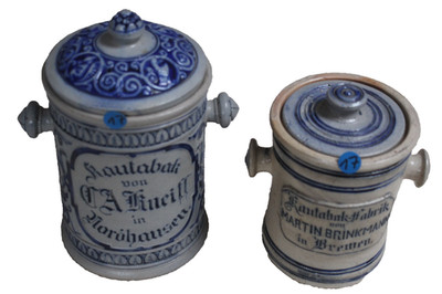 2 Kautabaktopf, ''Brinkmann'' Bremen & ''Kneif'' Nordhausen, je mit Deckel, (Nr.17)