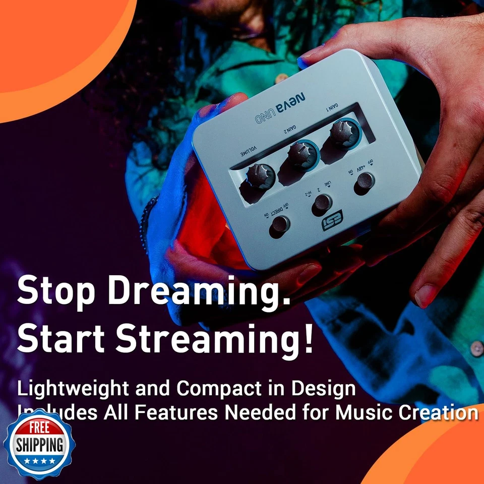 ESI Neva UNO | Professional 24-bit/192kHz 2x2 USB Audio Interface for PC and  - Image 2 of 4