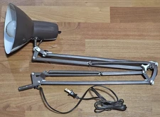 Vintage Architect Swing Arm Task Lamp Brown Adjustable Industrial Desk Light USA