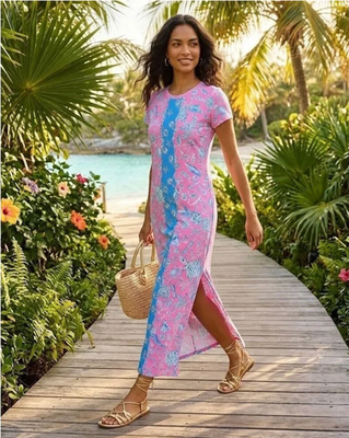 knee length dresses for ladies Kaydence Maxi Dress in Brown