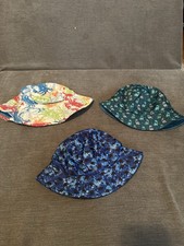 Toddler Bucket Hats Lot 3 Reversible Sun Hats Summer Beach Kids Bundle
